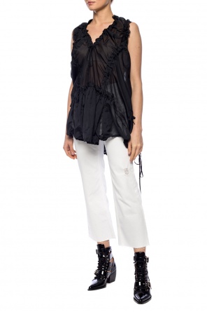 Ruffled sheer tank top, zdjęcie 2 Ruffled sheer tank top od Dsquared2